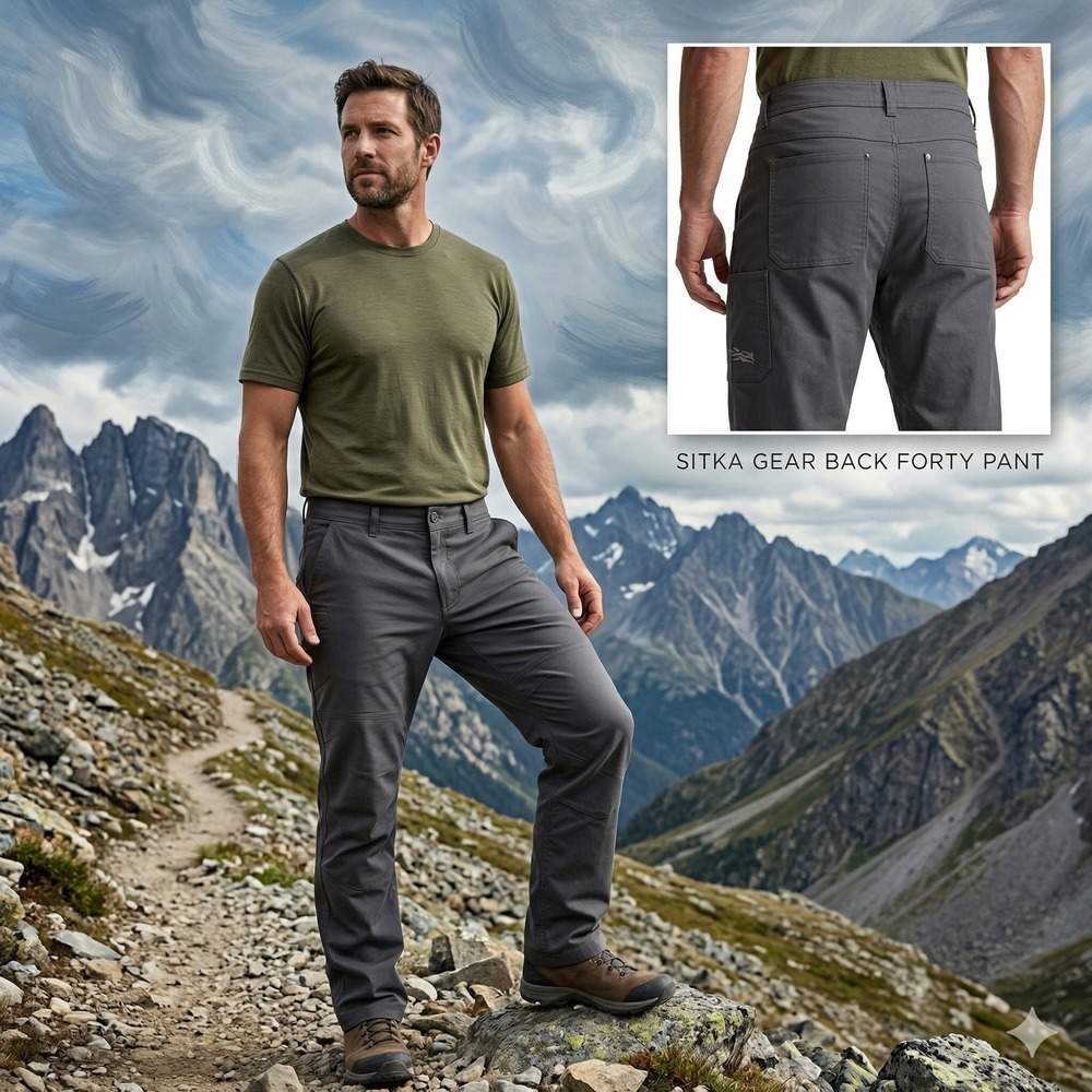Sitka Gear Back Forty Pant 80021 Charcoal Grey Mens 40R Tactical Gorpcore Pants